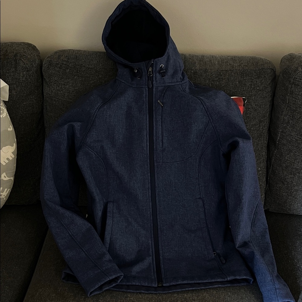 Kirkland Signature Dark Blue Hooded Windbreaker